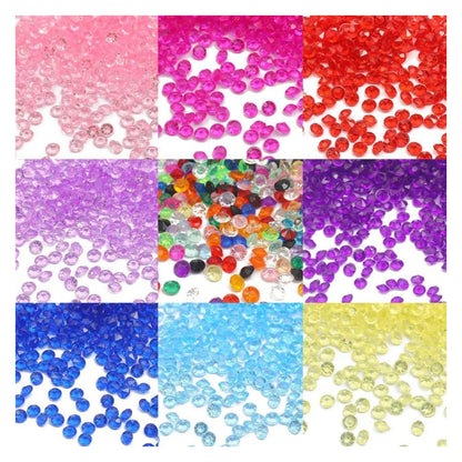 1000pcs 4.2mm Acrylic Diamond Crystal Bling Transparent For Wedding Party Decoration Table Scatter Bead - black - 4.2mm - Asia Sell