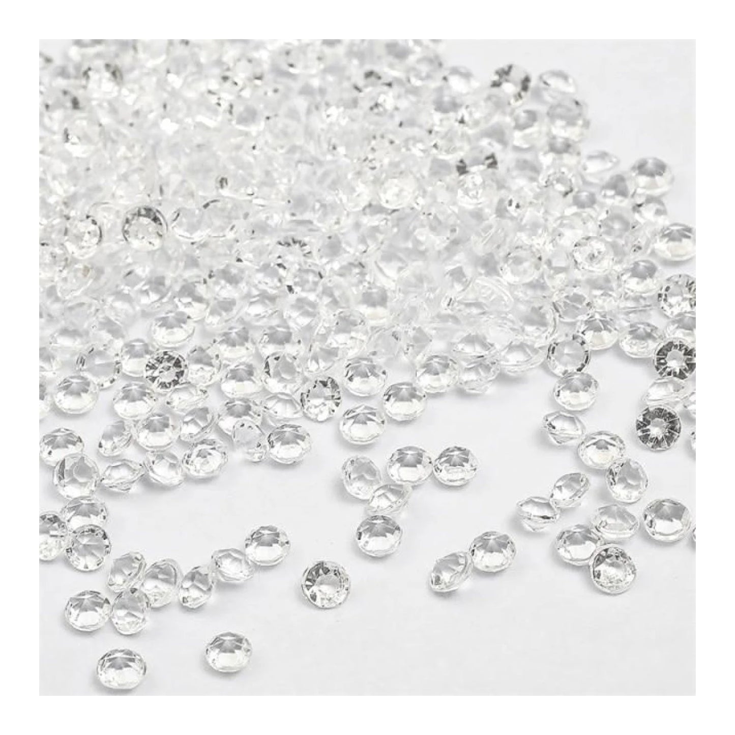 1000pcs 4.2mm Acrylic Diamond Crystal Bling Transparent For Wedding Party Decoration Table Scatter Bead - clear - 4.2mm - Asia Sell