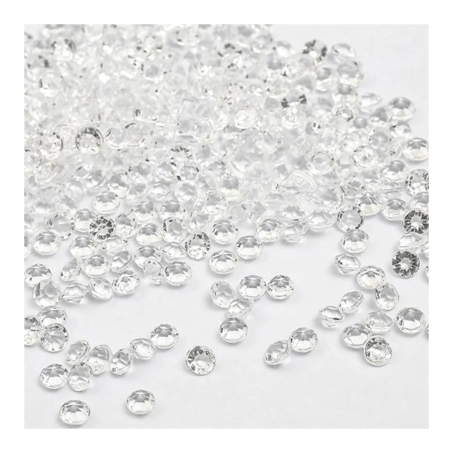 1000pcs 4.2mm Acrylic Diamond Crystal Bling Transparent For Wedding Party Decoration Table Scatter Bead - clear - 4.2mm - Asia Sell