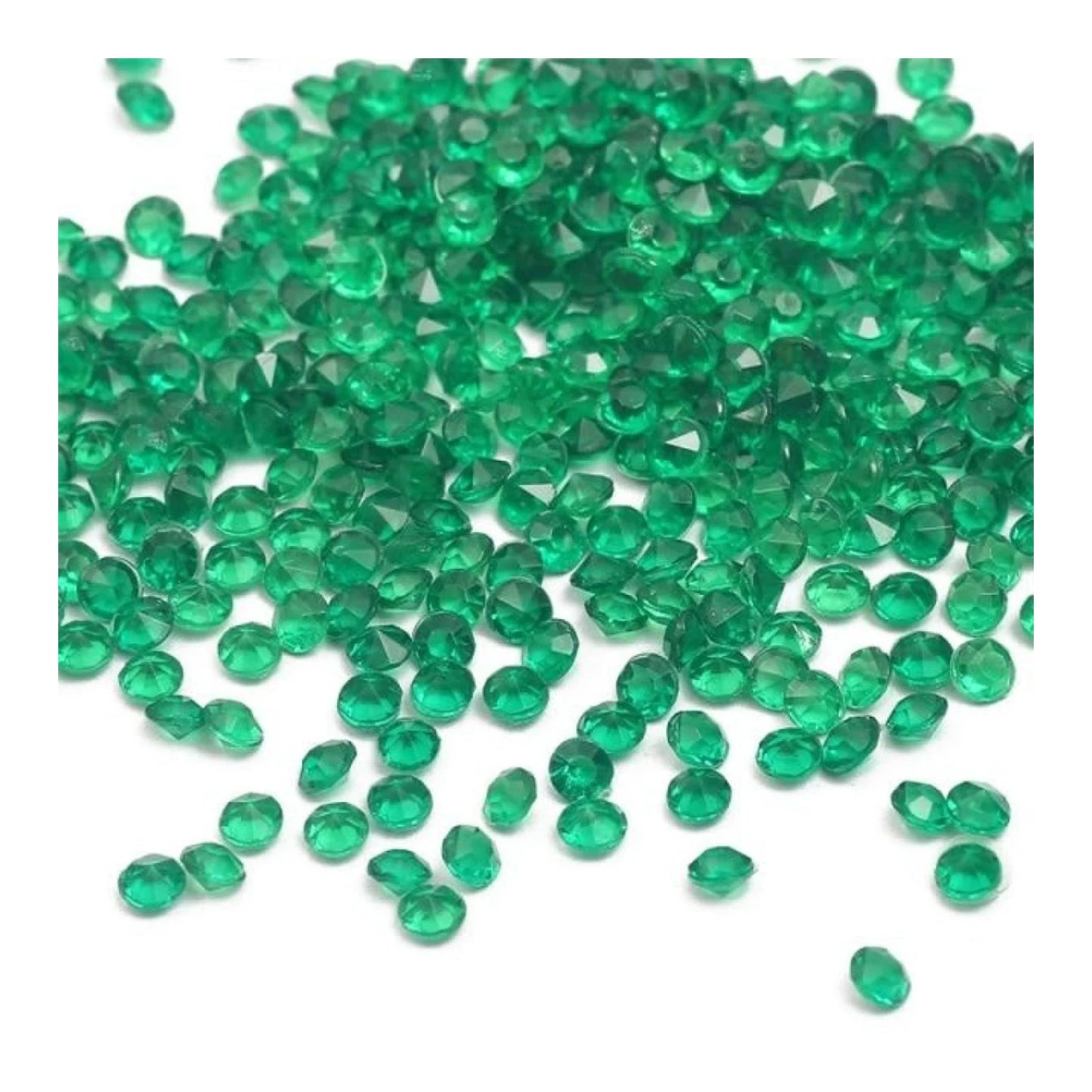 1000pcs 4.2mm Acrylic Diamond Crystal Bling Transparent For Wedding Party Decoration Table Scatter Bead - dark green - 4.2mm - Asia Sell