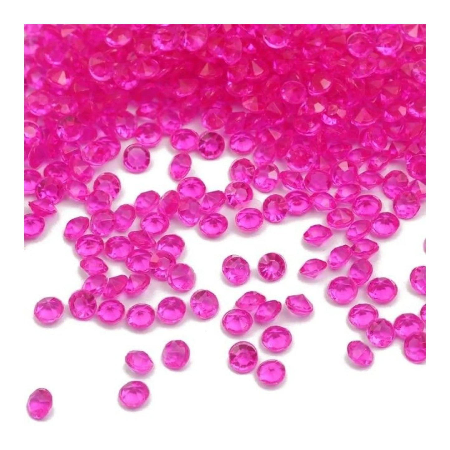 1000pcs 4.2mm Acrylic Diamond Crystal Bling Transparent For Wedding Party Decoration Table Scatter Bead - fuchsia - 4.2mm - Asia Sell