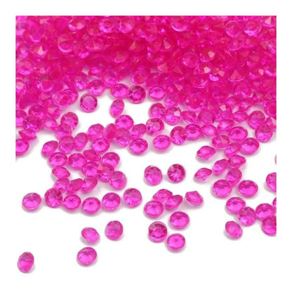 1000pcs 4.2mm Acrylic Diamond Crystal Bling Transparent For Wedding Party Decoration Table Scatter Bead - fuchsia - 4.2mm - Asia Sell