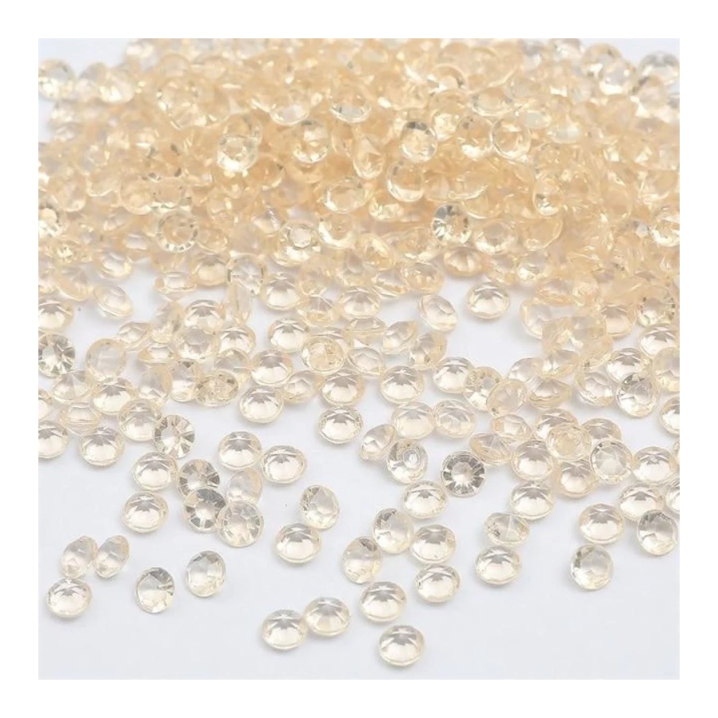 1000pcs 4.2mm Acrylic Diamond Crystal Bling Transparent For Wedding Party Decoration Table Scatter Bead - light brown - 4.2mm - Asia Sell