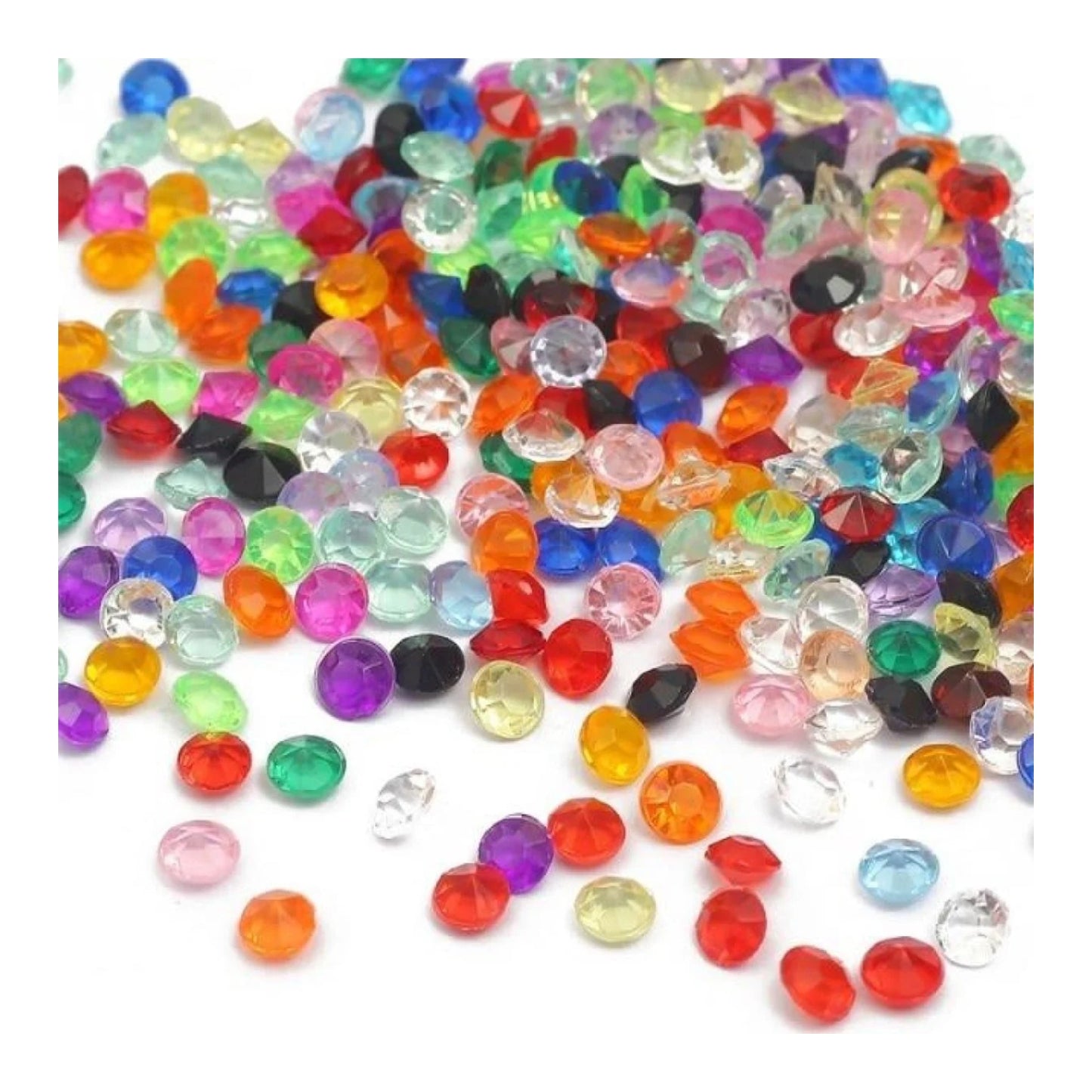 1000pcs 4.2mm Acrylic Diamond Crystal Bling Transparent For Wedding Party Decoration Table Scatter Bead - mixed color - 4.2mm - Asia Sell