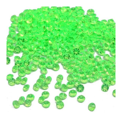 1000pcs 4.2mm Acrylic Diamond Crystal Bling Transparent For Wedding Party Decoration Table Scatter Bead - neon green - 4.2mm - Asia Sell