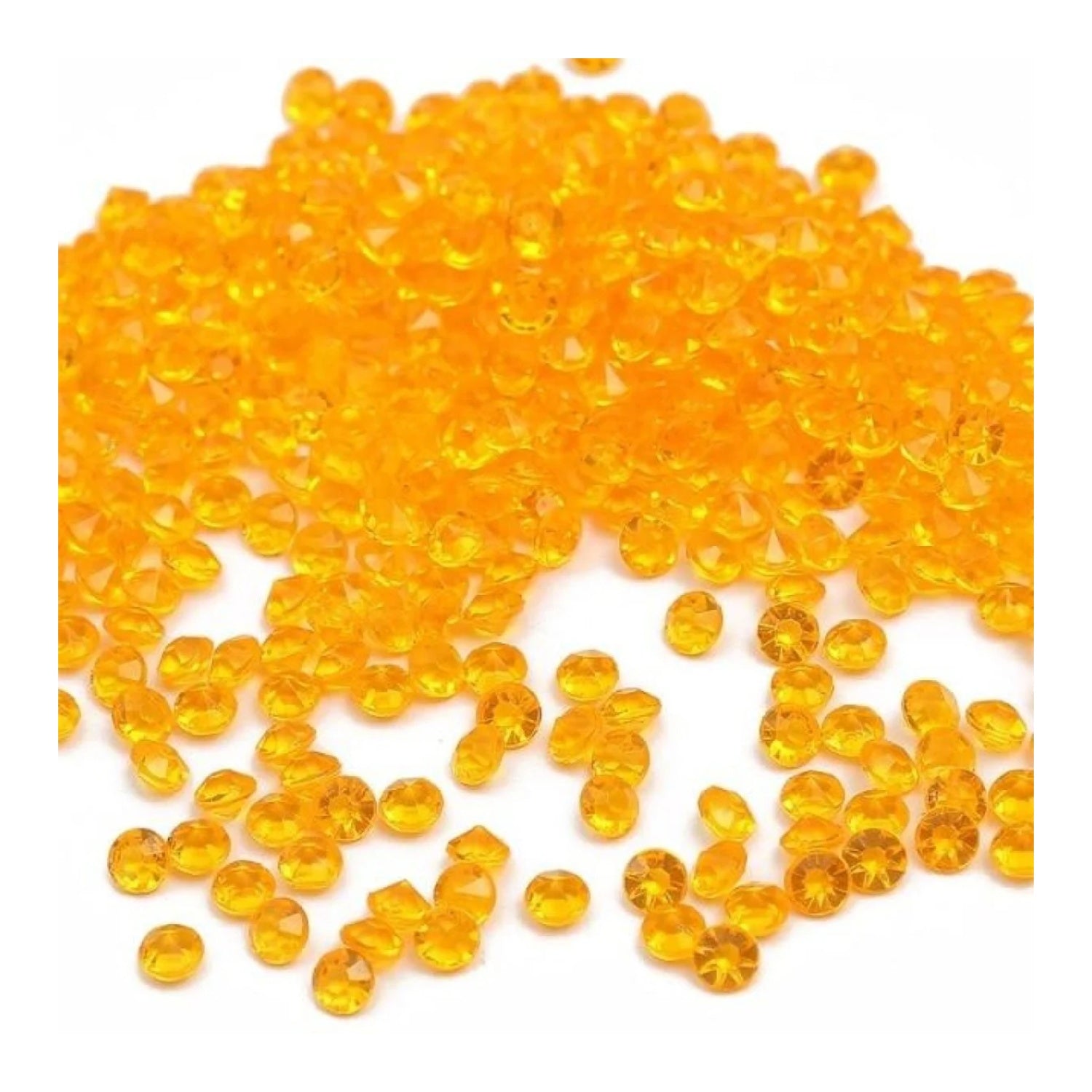 1000pcs 4.2mm Acrylic Diamond Crystal Bling Transparent For Wedding Party Decoration Table Scatter Bead - orange - 4.2mm - Asia Sell