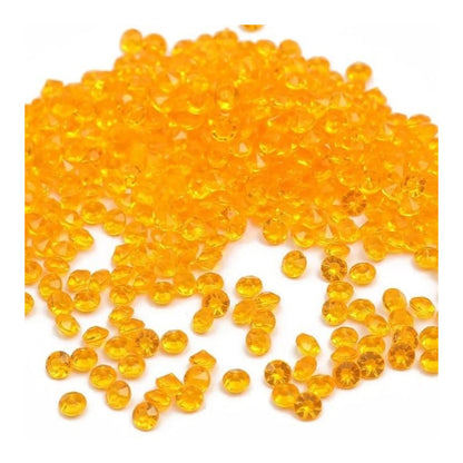 1000pcs 4.2mm Acrylic Diamond Crystal Bling Transparent For Wedding Party Decoration Table Scatter Bead - orange - 4.2mm - Asia Sell
