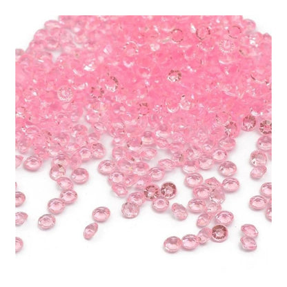 1000pcs 4.2mm Acrylic Diamond Crystal Bling Transparent For Wedding Party Decoration Table Scatter Bead - pink - 4.2mm - Asia Sell