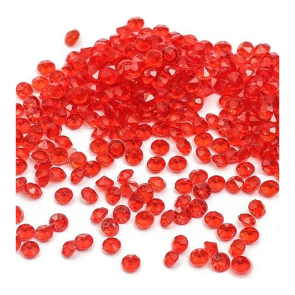 1000pcs 4.2mm Acrylic Diamond Crystal Bling Transparent For Wedding Party Decoration Table Scatter Bead - red - 4.2mm - Asia Sell