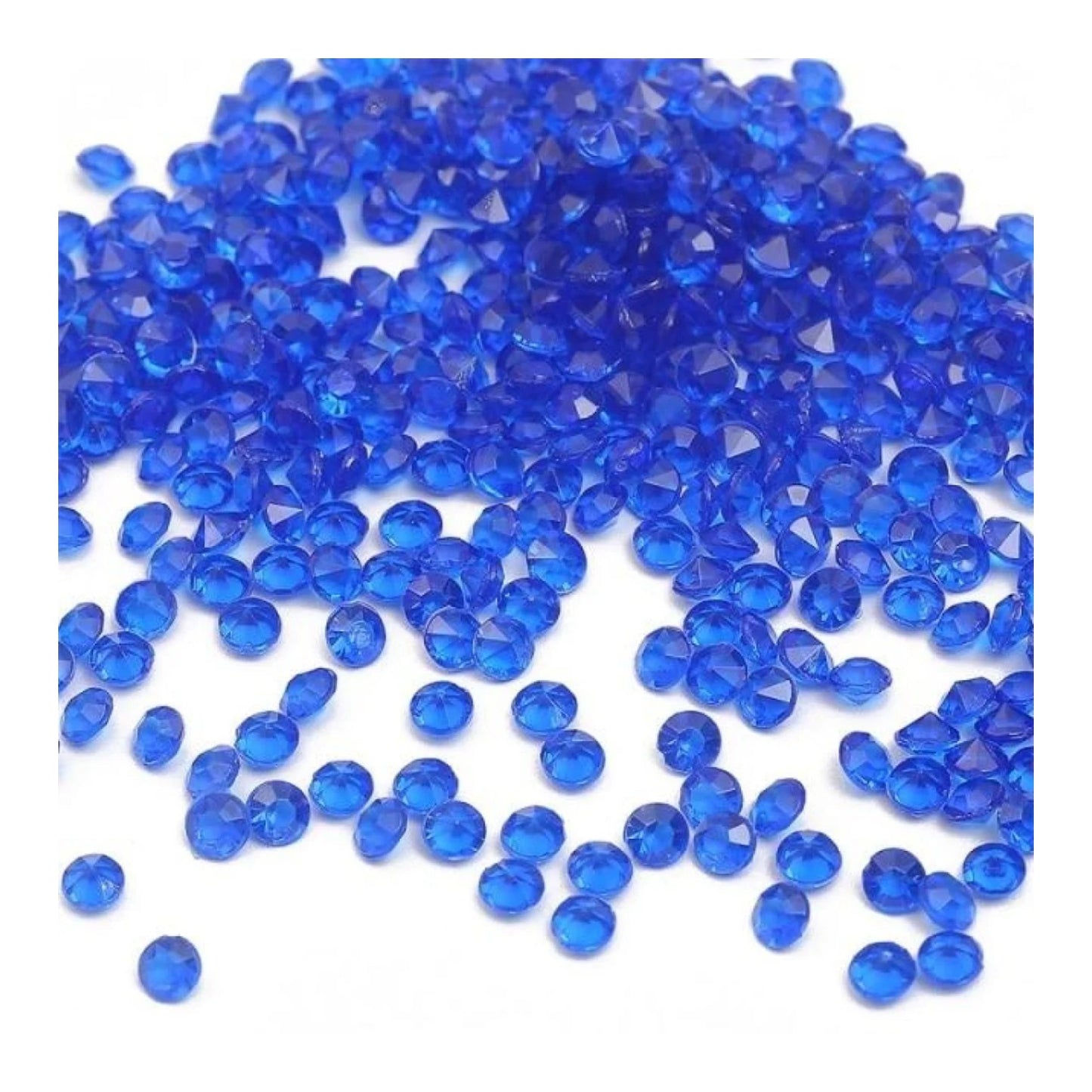 1000pcs 4.2mm Acrylic Diamond Crystal Bling Transparent For Wedding Party Decoration Table Scatter Bead - royal blue - 4.2mm - Asia Sell