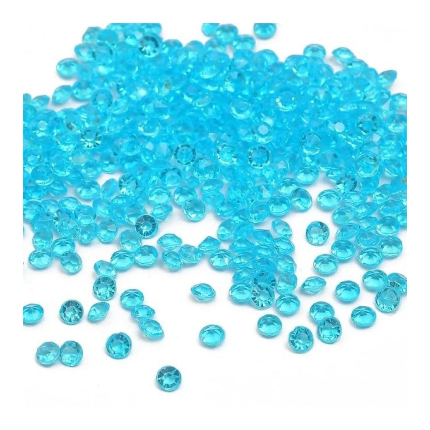 1000pcs 4.2mm Acrylic Diamond Crystal Bling Transparent For Wedding Party Decoration Table Scatter Bead - sky blue - 4.2mm - Asia Sell