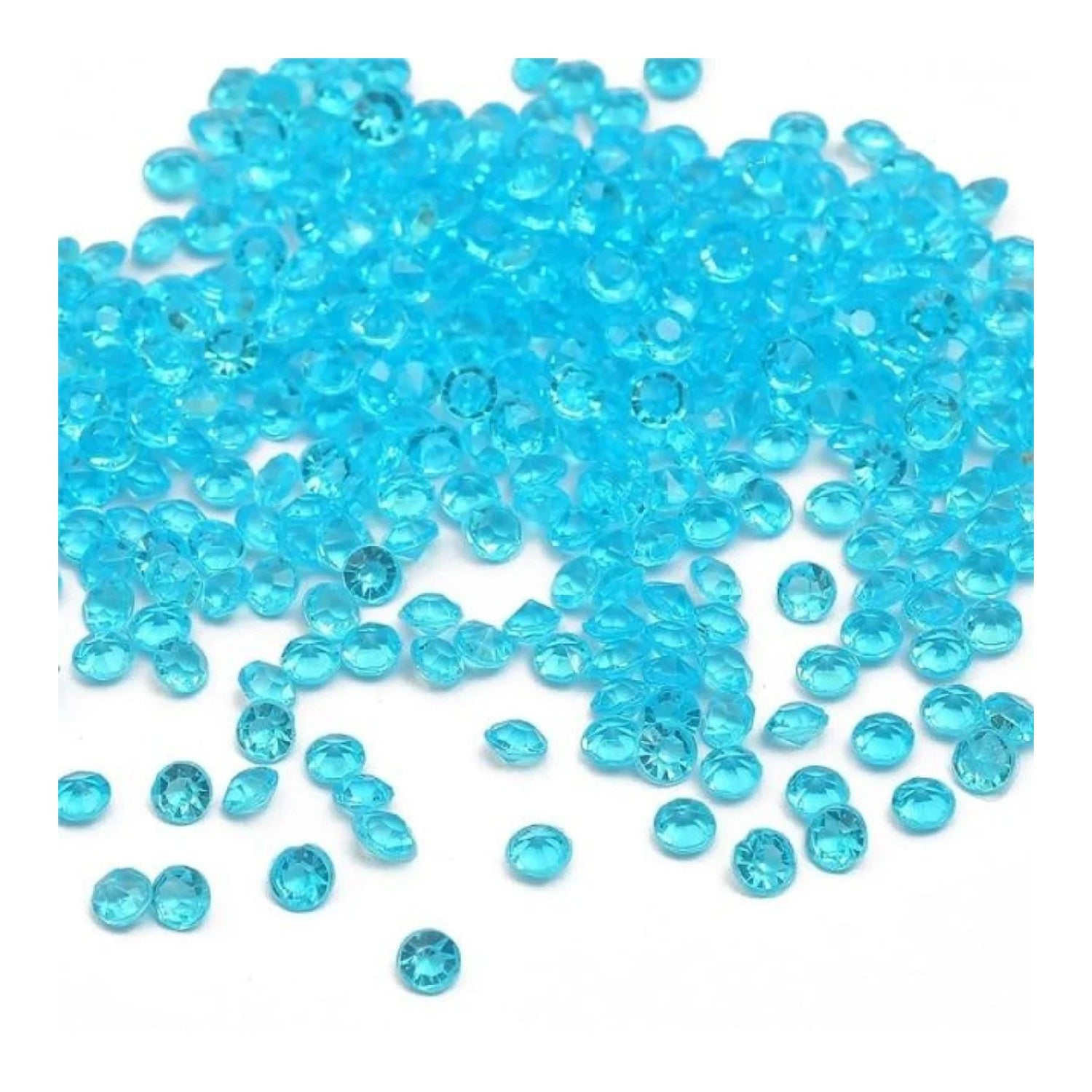 1000pcs 4.2mm Acrylic Diamond Crystal Bling Transparent For Wedding Party Decoration Table Scatter Bead - sky blue - 4.2mm - Asia Sell