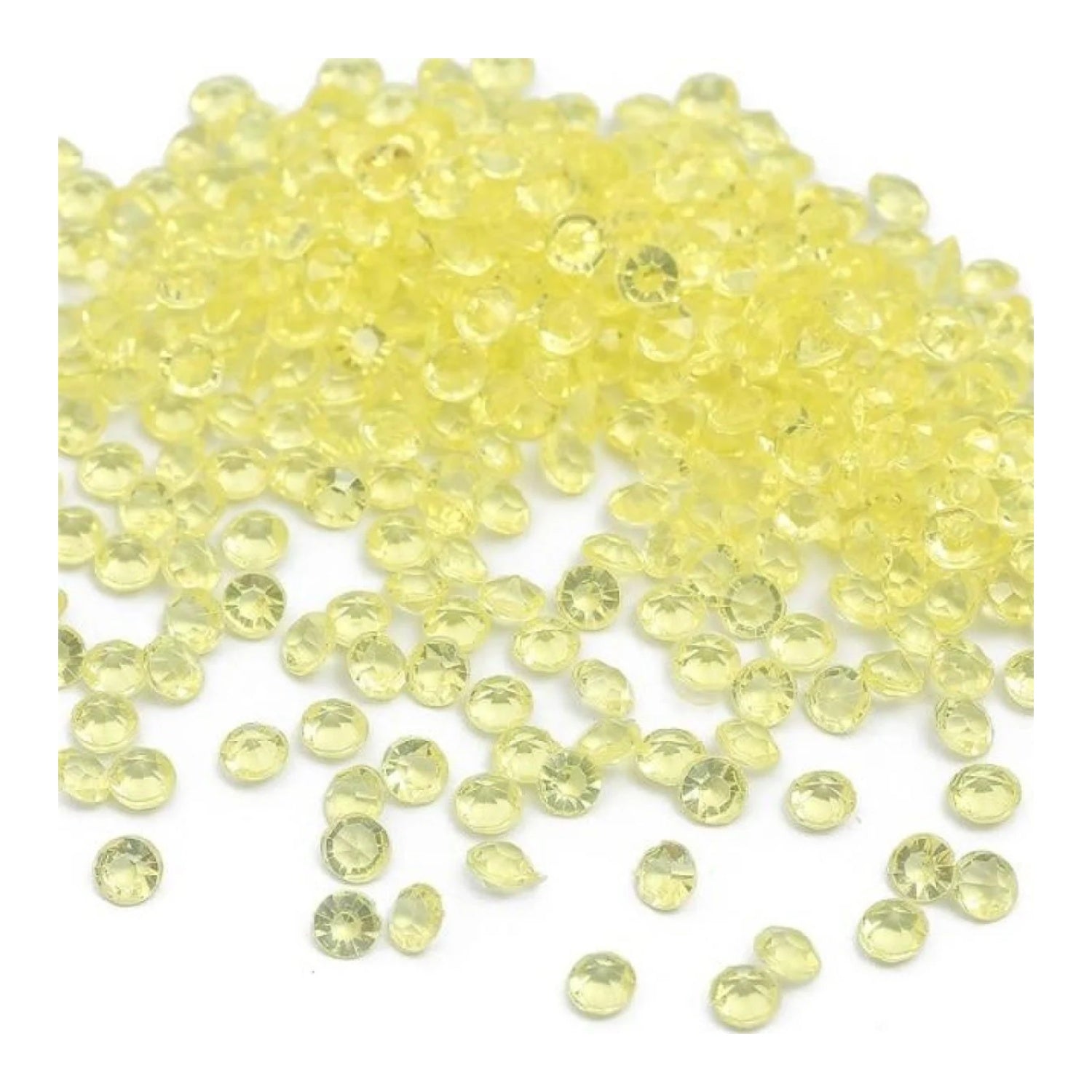 1000pcs 4.2mm Acrylic Diamond Crystal Bling Transparent For Wedding Party Decoration Table Scatter Bead - yellow - 4.2mm - Asia Sell