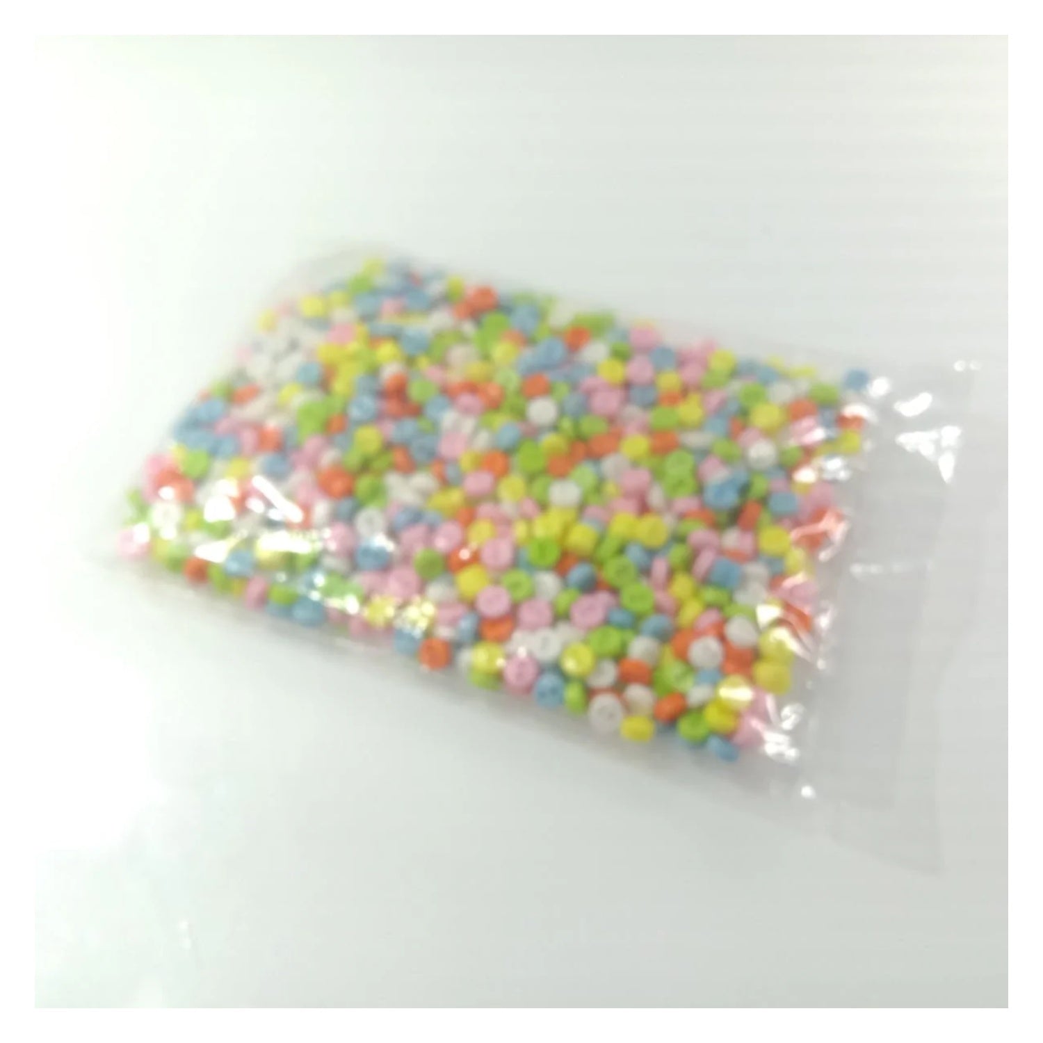 1000pcs 6mm Mixed Colour 2-Hole Resin Mini Buttons Sewing Round Doll Crafts - - Asia Sell