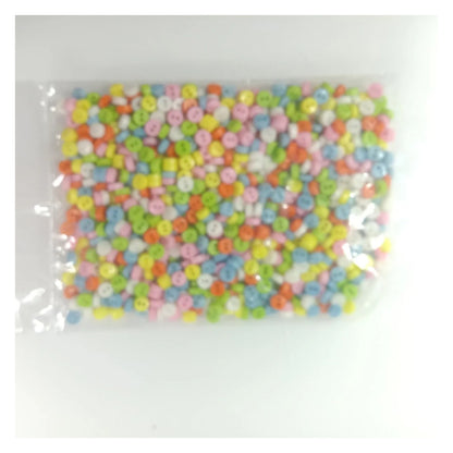 1000pcs 6mm Mixed Colour 2-Hole Resin Mini Buttons Sewing Round Doll Crafts - - Asia Sell