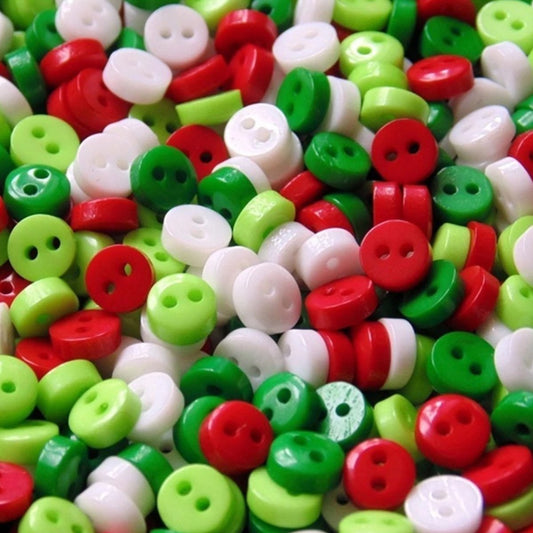 1000pcs 6mm Round Christmas Theme Mini Buttons Scrapbooking Dolls Clothing - Asia Sell