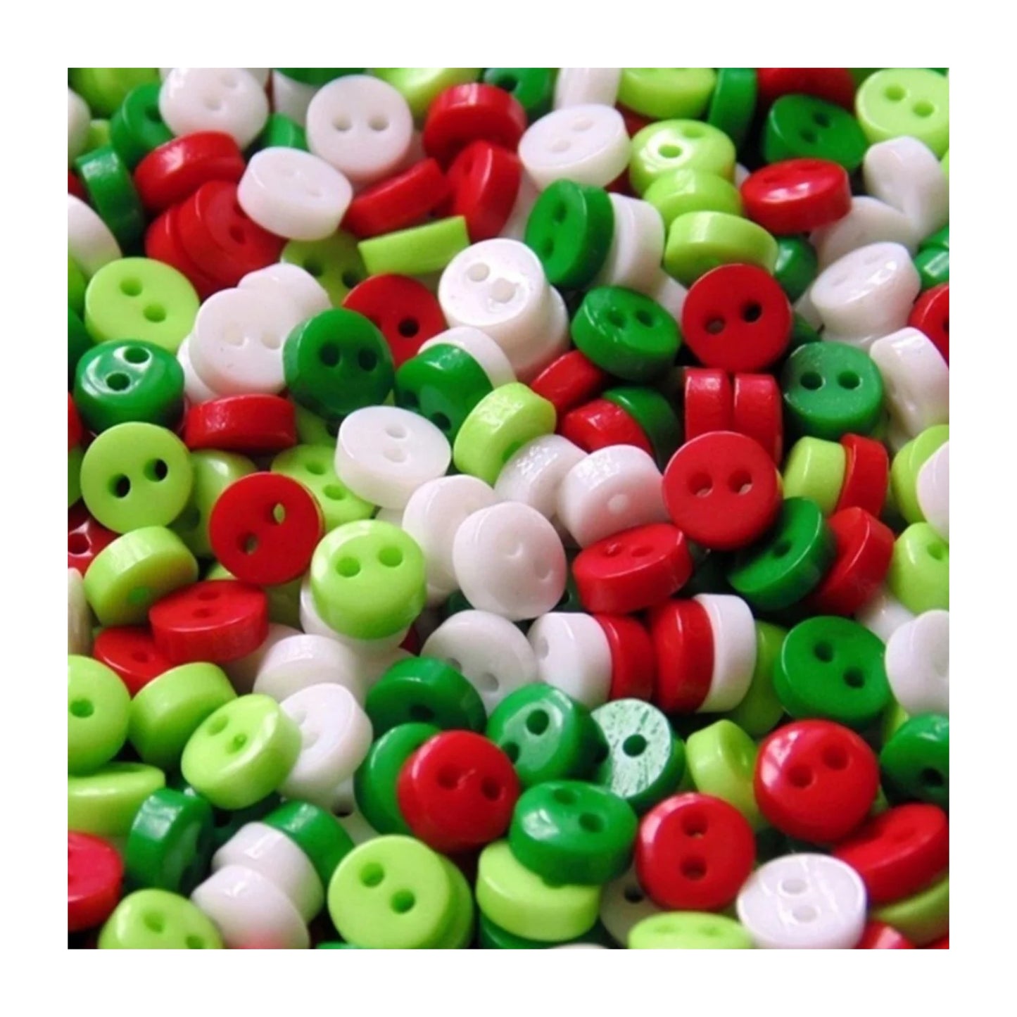 1000pcs 6mm Round Christmas Theme Mini Buttons Scrapbooking Dolls Clothing - - Asia Sell