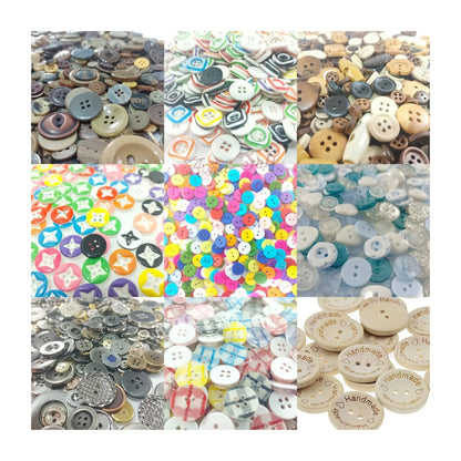 1000pcs Button Clothing Buttons Wood or Resin Scrapbooking Crafts Mixed Sets