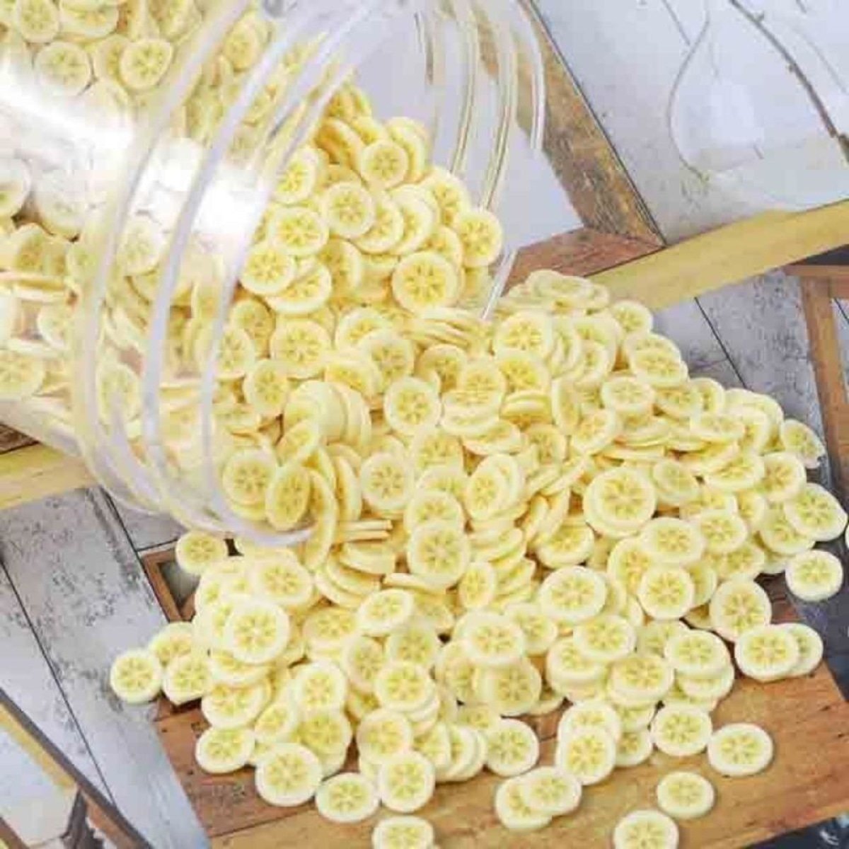 1000pcs Fruit Slice Nail Art Slices Charms 10g Decorations - Bananas - - Asia Sell