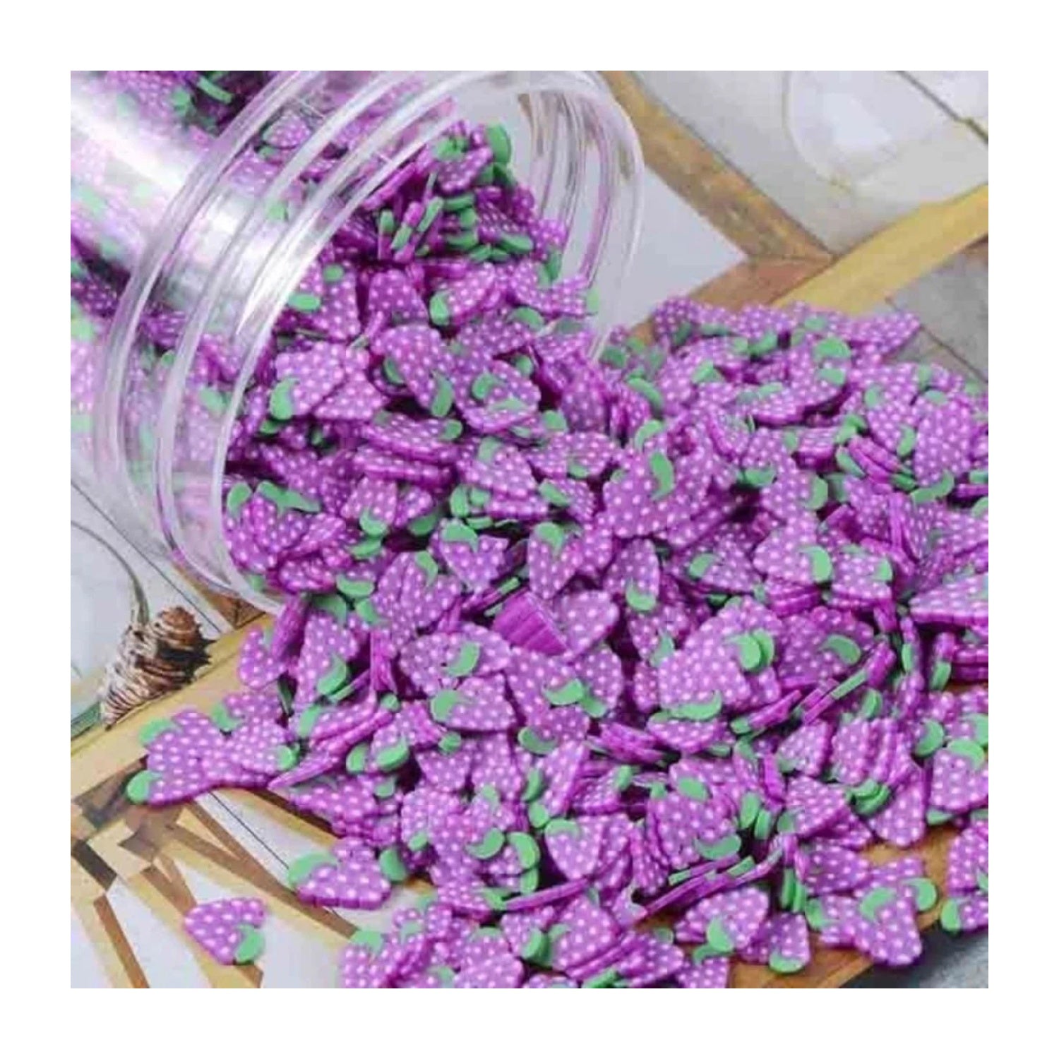 1000pcs Fruit Slice Nail Art Slices Charms 10g Decorations - Grape bunch - Asia Sell