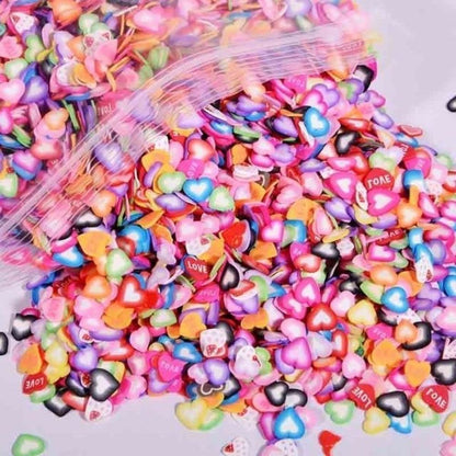 1000pcs Fruit Slice Nail Art Slices Charms 10g Decorations - Hearts - - Asia Sell