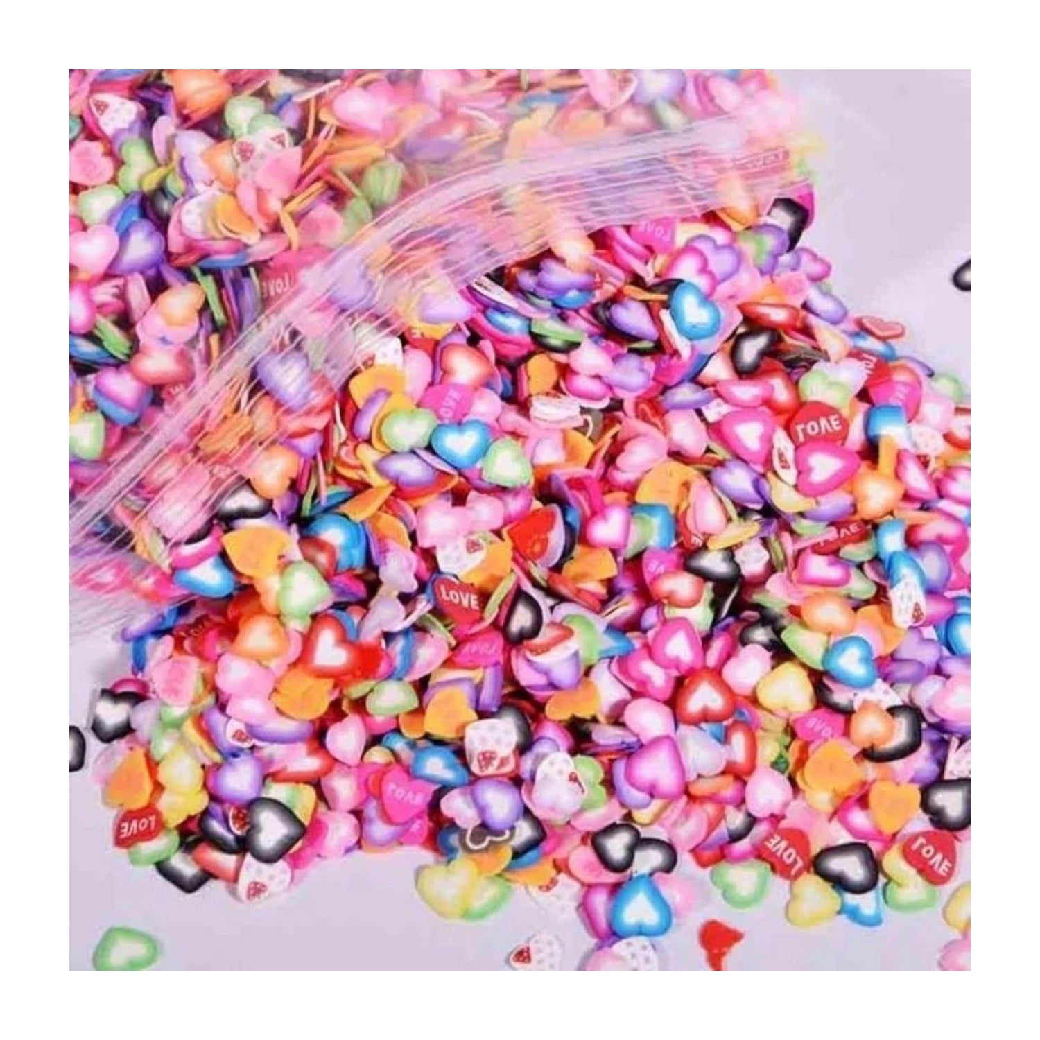 1000pcs Fruit Slice Nail Art Slices Charms 10g Decorations - Hearts - Asia Sell