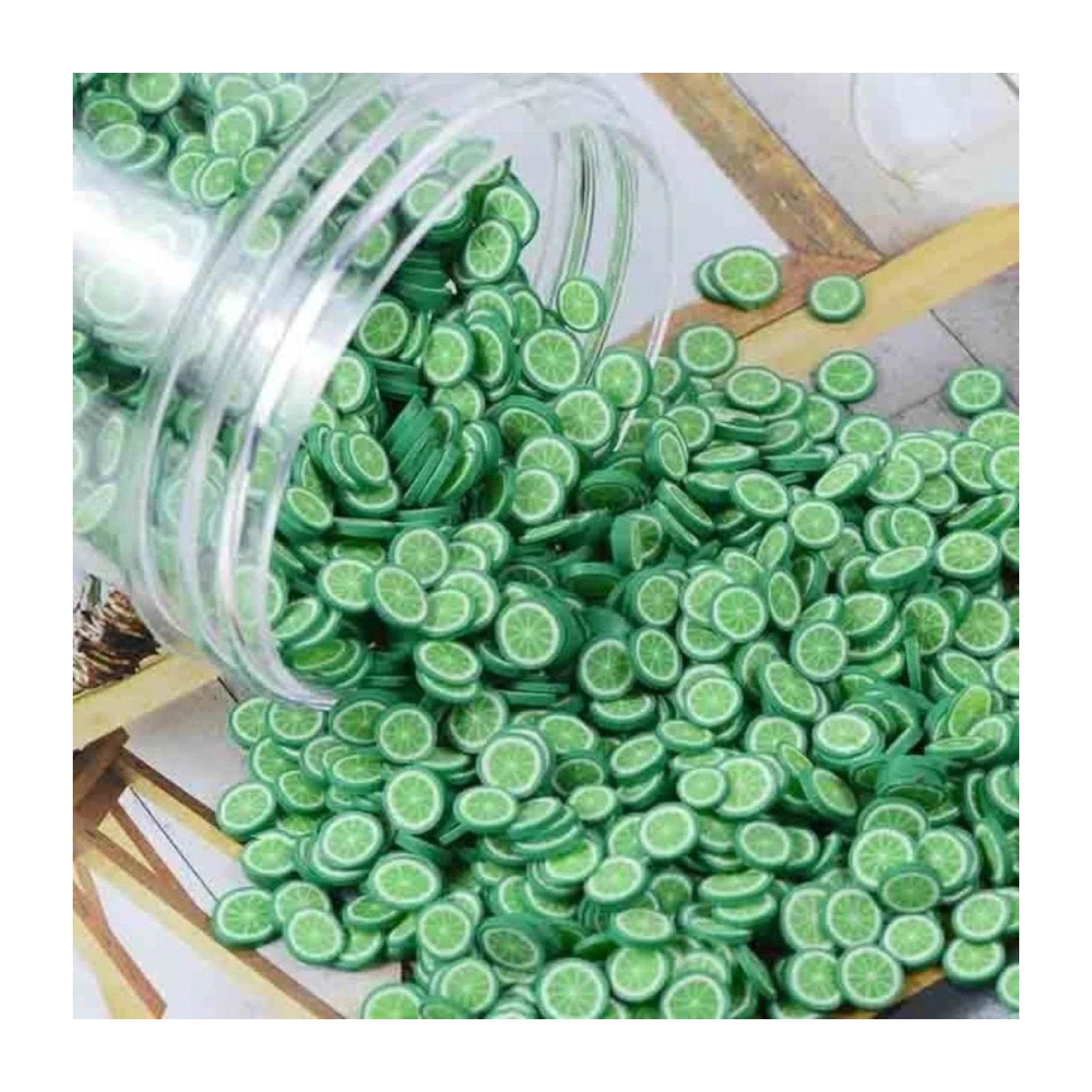 1000pcs Fruit Slice Nail Art Slices Charms 10g Decorations - Limes - Asia Sell