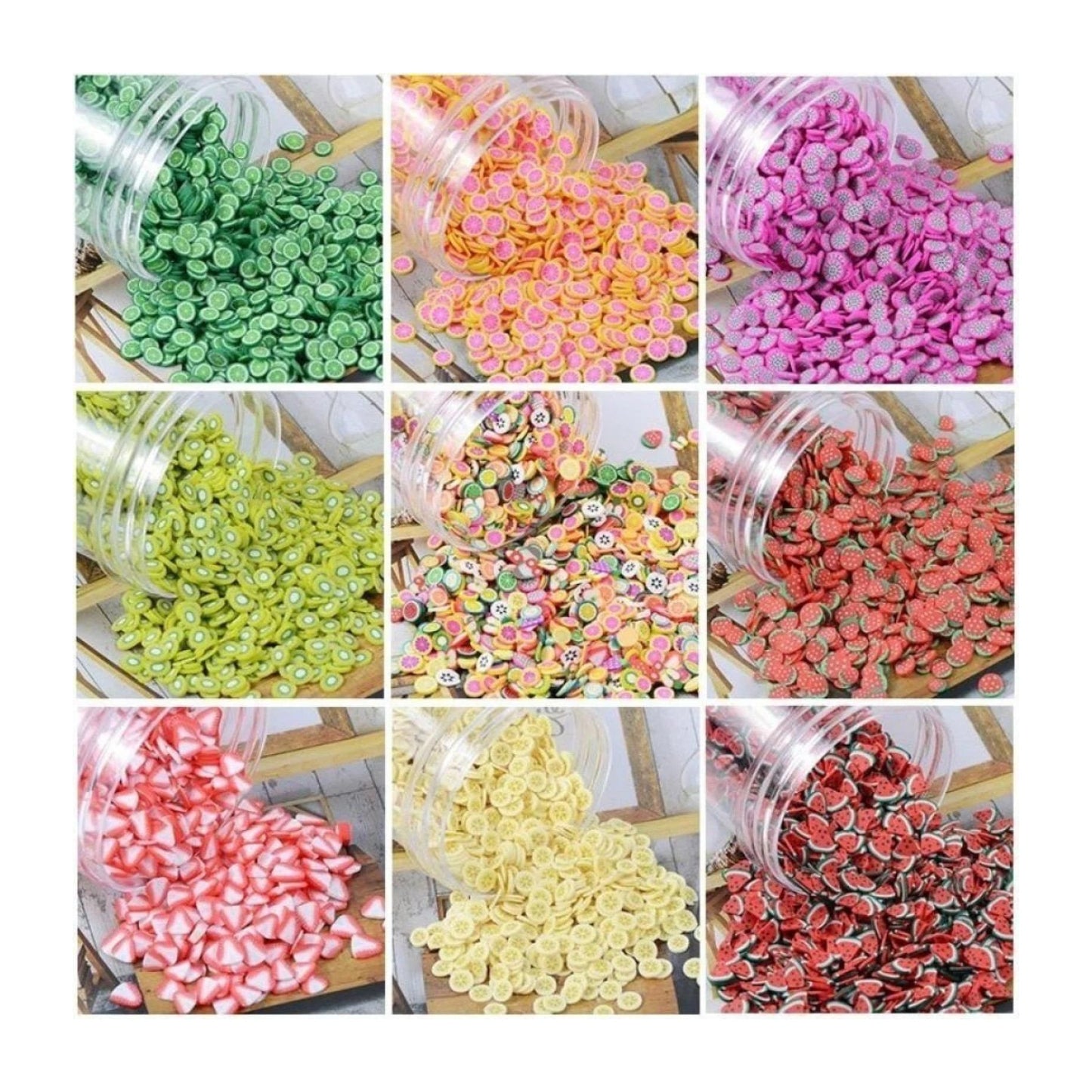 1000pcs Fruit Slice Nail Art Slices Charms 10g Decorations - Mixed - Asia Sell
