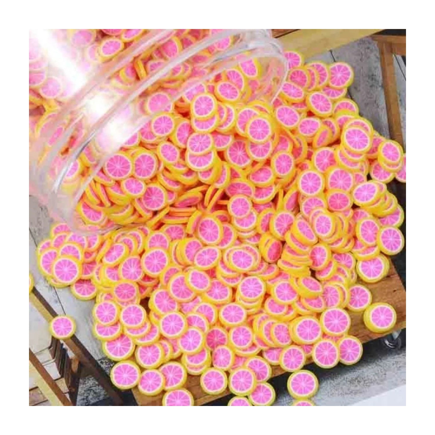 1000pcs Fruit Slice Nail Art Slices Charms 10g Decorations - Red oranges - Asia Sell