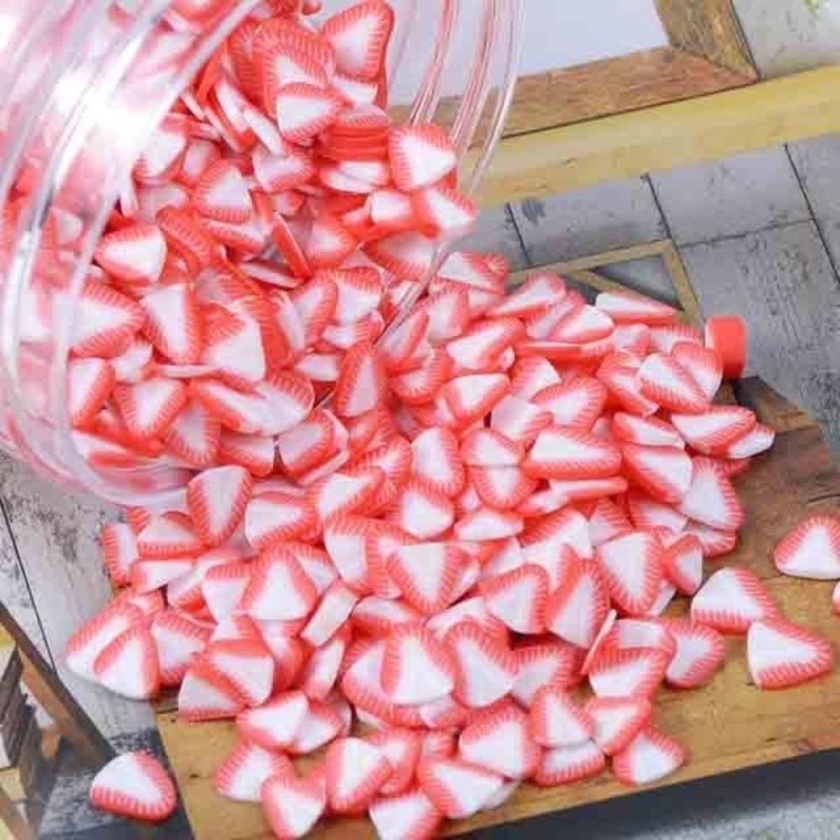 1000pcs Fruit Slice Nail Art Slices Charms 10g Decorations - Strawberries 1 - - Asia Sell