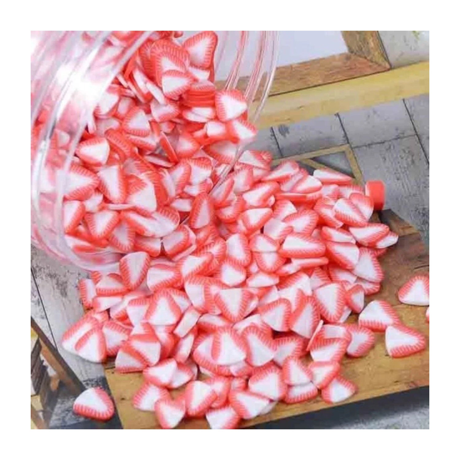1000pcs Fruit Slice Nail Art Slices Charms 10g Decorations - Strawberries 1 - Asia Sell