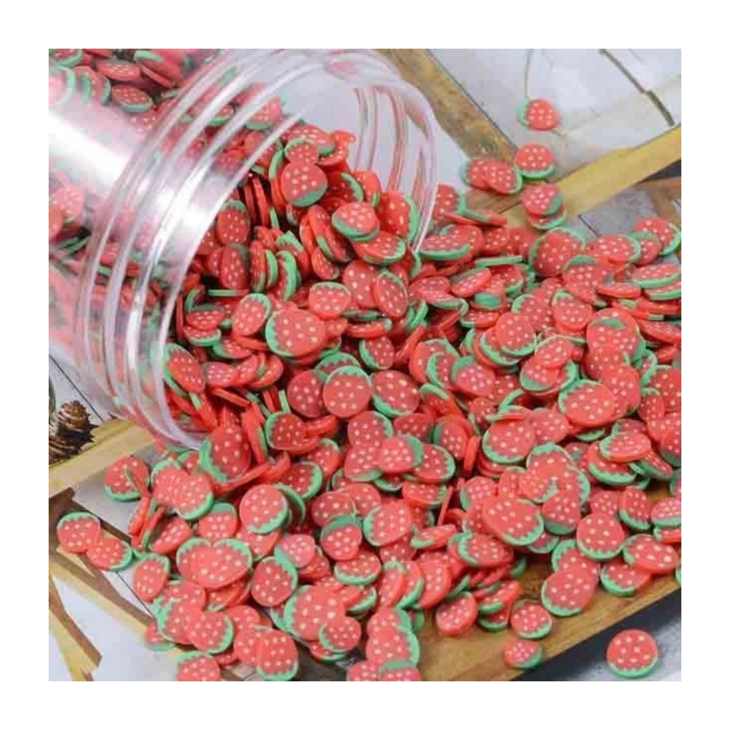1000pcs Fruit Slice Nail Art Slices Charms 10g Decorations - Strawberries 2 - Asia Sell