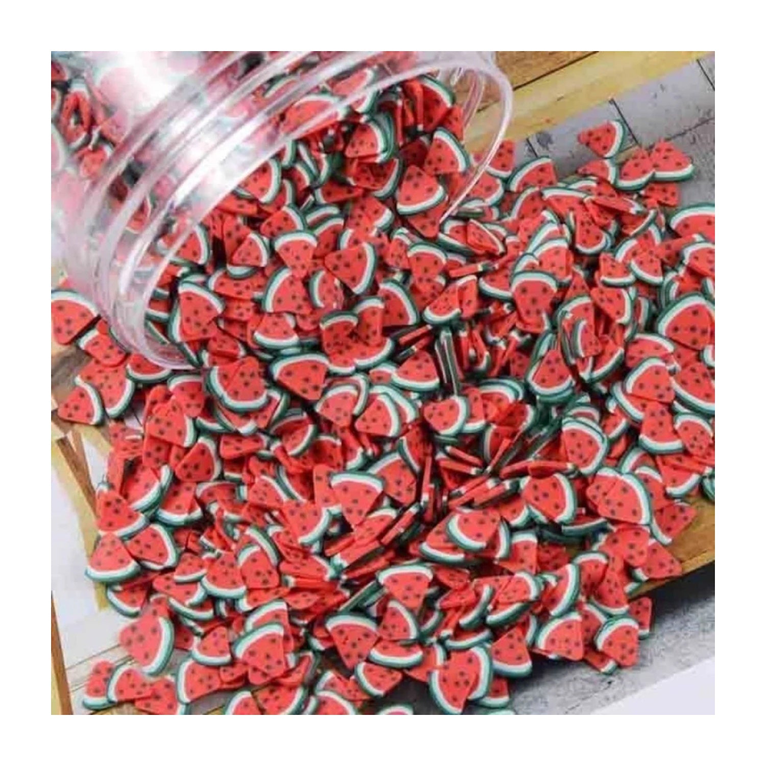 1000pcs Fruit Slice Nail Art Slices Charms 10g Decorations - Watermelons 2 - Asia Sell