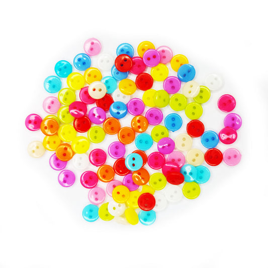 1000pcs 2 Hole Children's Baby's Clothing Buttons 7.5mm Round Colourful - Main Image | Asia Sell