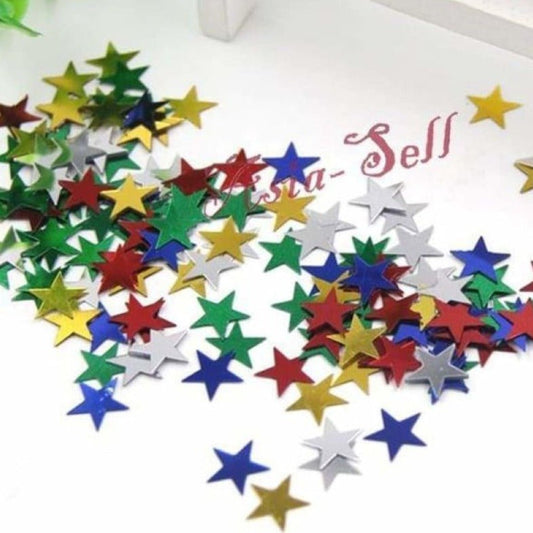 1000x Confetti Stars 10mm Gold Green Blue Red Silver Wedding Party Table Decorations - Asia Sell