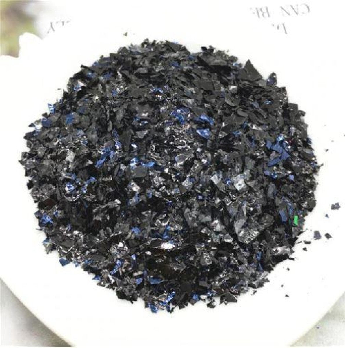 100g Holographic Nail Decoration Flakes Glitter DIY Nail Art 3D Sequin - Black - - Asia Sell