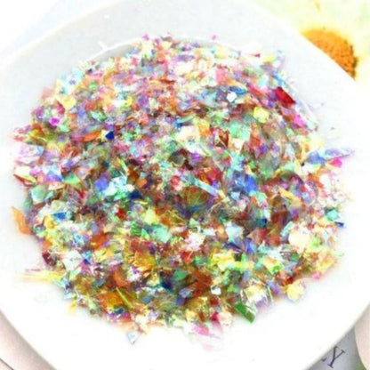 100g Holographic Nail Decoration Flakes Glitter DIY Nail Art 3D Sequin - Multicolour - - Asia Sell