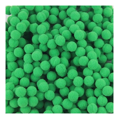 100g Pompoms 10mm Soft Fluffy Plush Balls Crafts Toys DIY Christmas Mixed - Green - Asia Sell