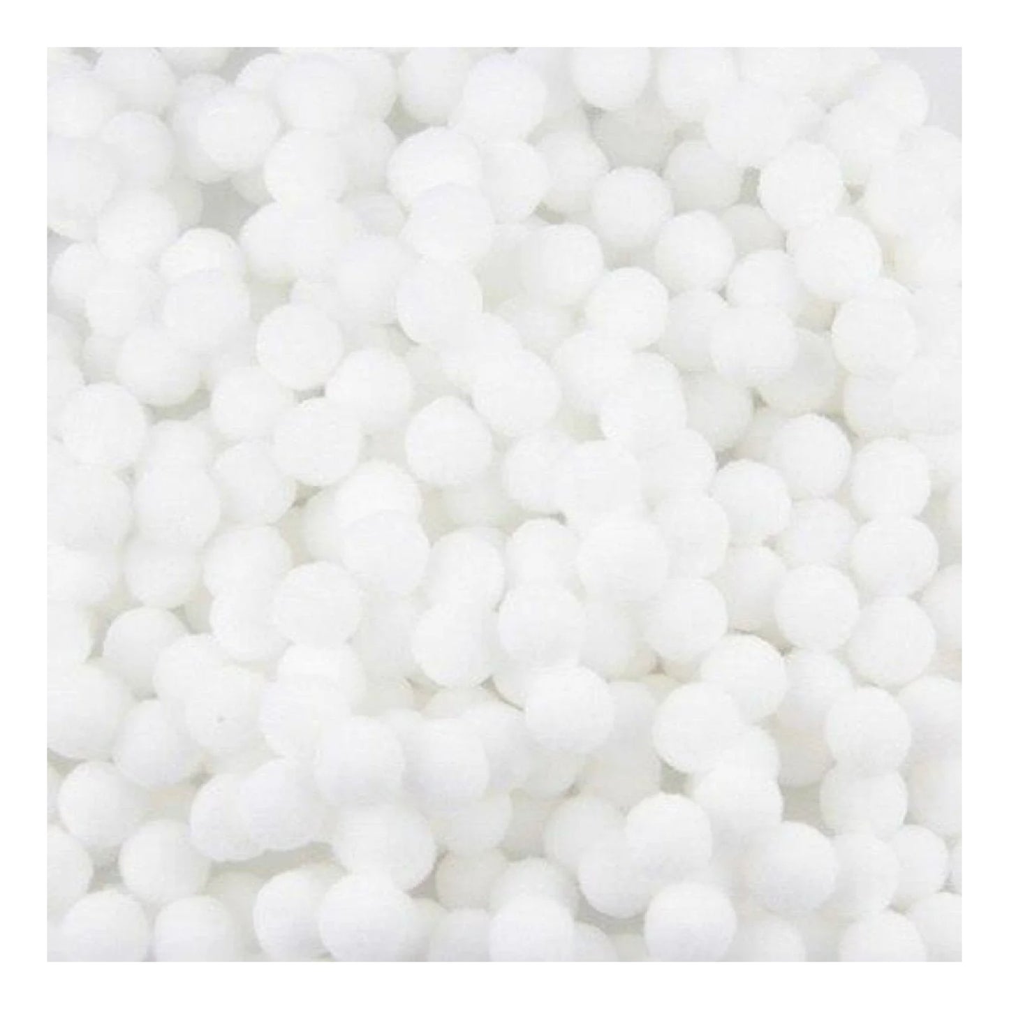 100g Pompoms 10mm Soft Fluffy Plush Balls Crafts Toys DIY Christmas Mixed - White - Asia Sell