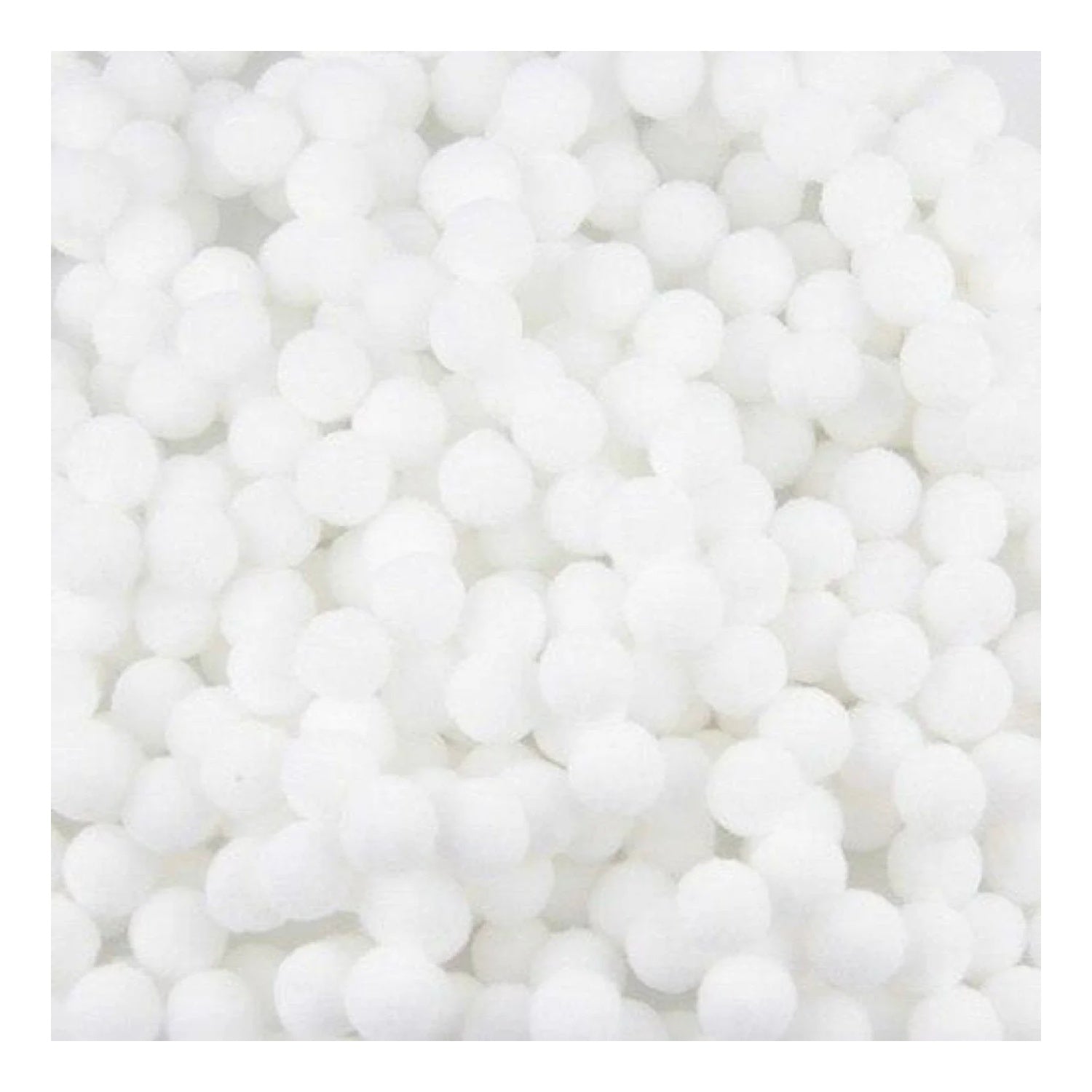 100g Pompoms 10mm Soft Fluffy Plush Balls Crafts Toys DIY Christmas Mixed - White - Asia Sell