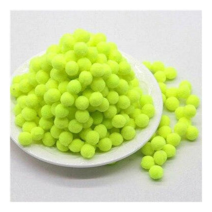 100g Pompoms 10mm Soft Fluffy Plush Balls Crafts Toys DIY Christmas Mixed - Yellow - Asia Sell
