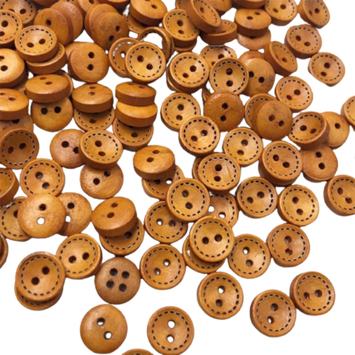 100pcs 10mm Brown Coffee Coloured Clothing Buttons Handmade Clothes Kids - - Asia Sell