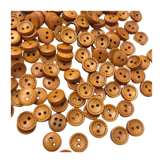 100pcs 10mm Brown Coffee Coloured Clothing Buttons Handmade Clothes Kids - - Asia Sell