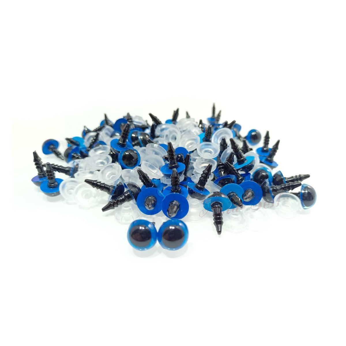 100pcs 10mm Colour Safety Eyes For Teddy Bear Doll Animal Puppet Crafts Plastic Eyes - Blue - Asia Sell