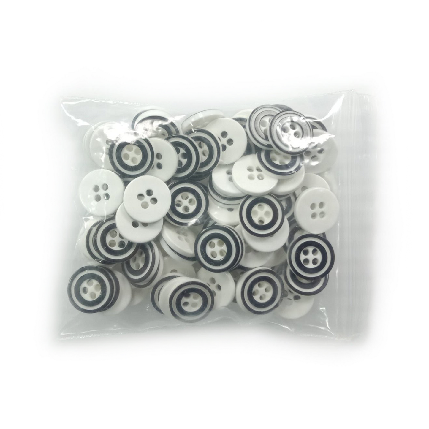 100pcs 11mm 4 Hole Resin Black and White Sewing Buttons Kids Clothes Scrapbooking DIY - Asia Sell