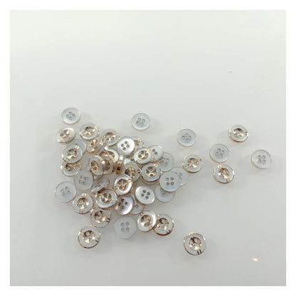 100pcs 11mm 4 Holes Resin Buttons Shirt Apparel Sewing Accessories DIY Crafts - - Asia Sell
