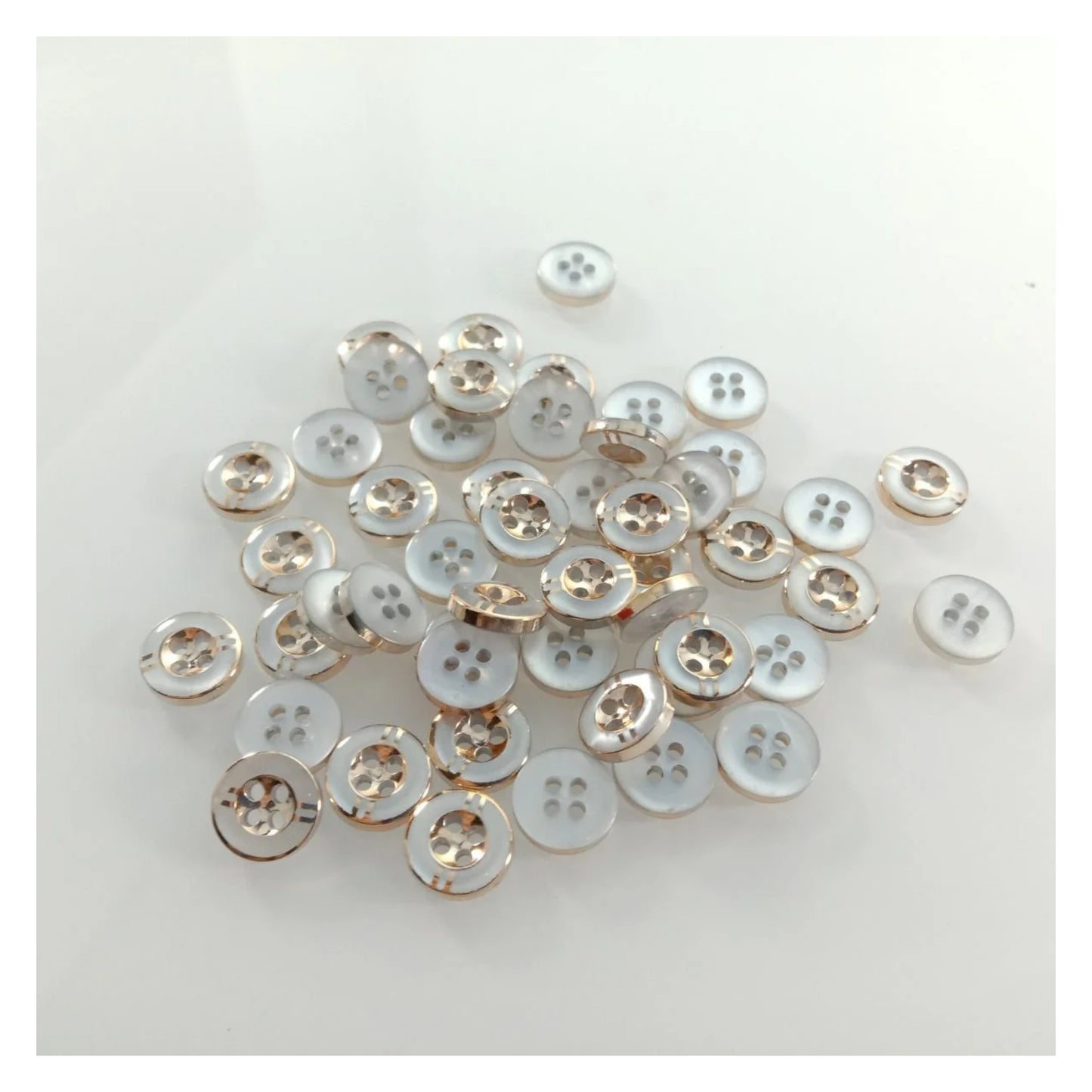 100pcs 11mm 4 Holes Resin Buttons Shirt Apparel Sewing Accessories DIY Crafts - - Asia Sell