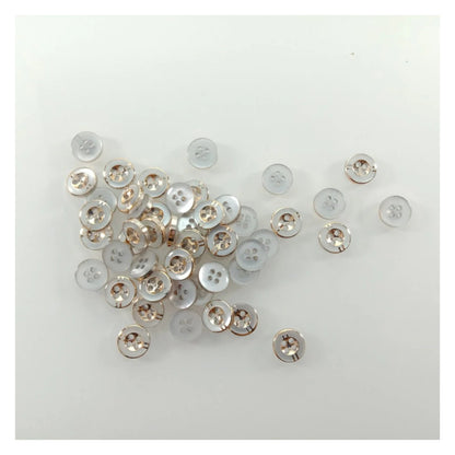 100pcs 11mm 4 Holes Resin Buttons Shirt Apparel Sewing Accessories DIY Crafts - - Asia Sell