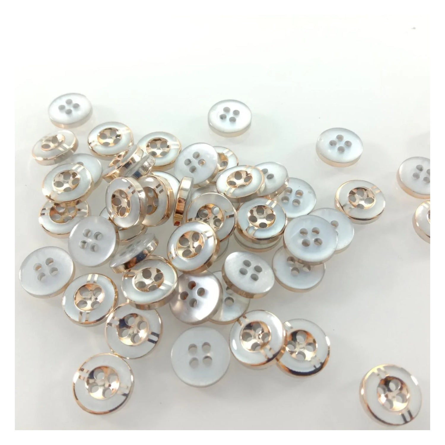 100pcs 11mm 4 Holes Resin Buttons Shirt Apparel Sewing Accessories DIY Crafts - - Asia Sell
