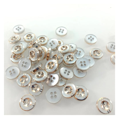 100pcs 11mm 4 Holes Resin Buttons Shirt Apparel Sewing Accessories DIY Crafts - - Asia Sell